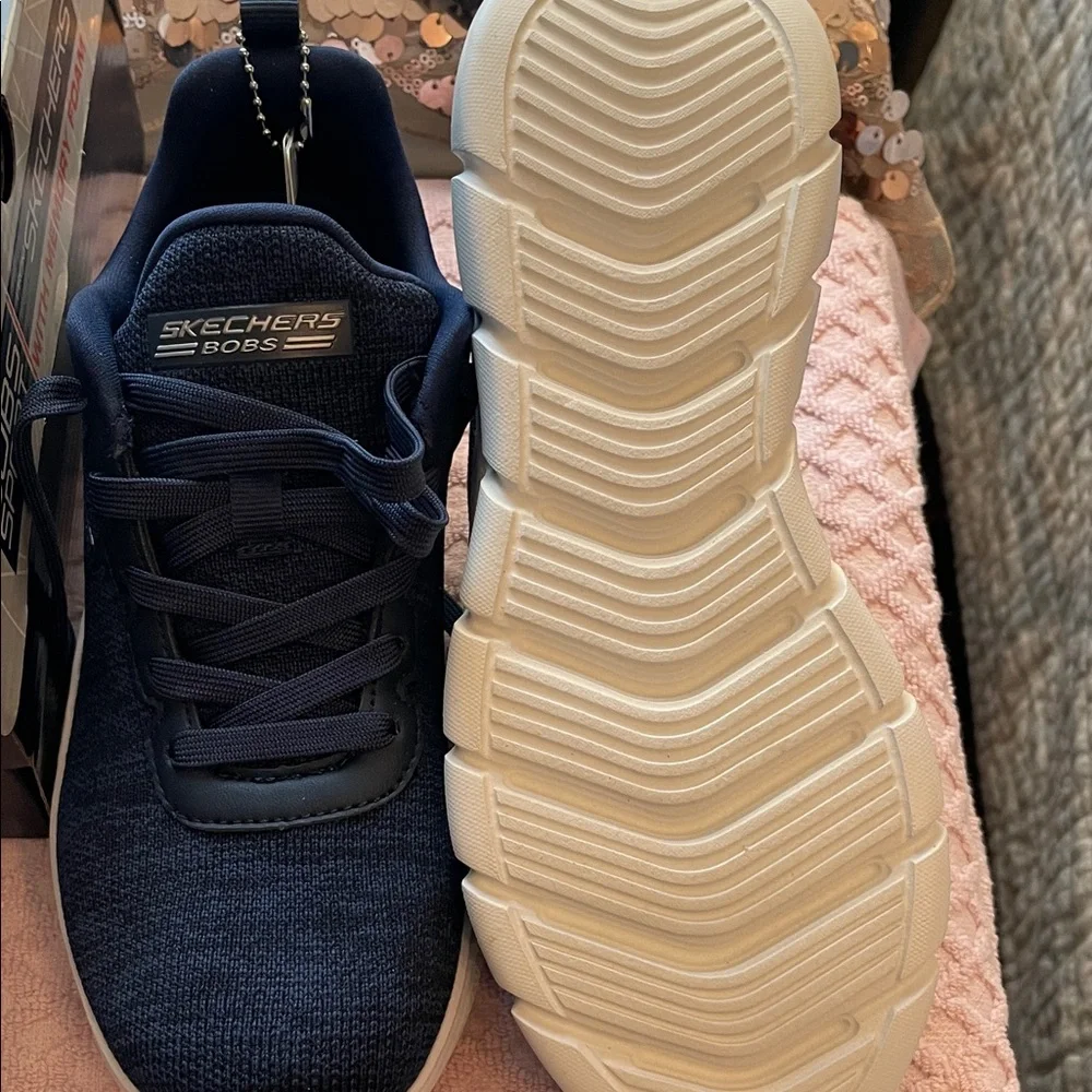 Skechers Womens  Dark Blue Sneakers Collaboration-with  Bobs Sports - Picture 2 of 12